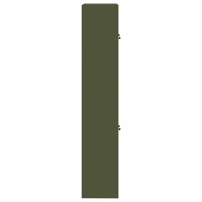 Storage Cabinet 2 pcs Olive Green 90 x 40 x 210 cm Steel