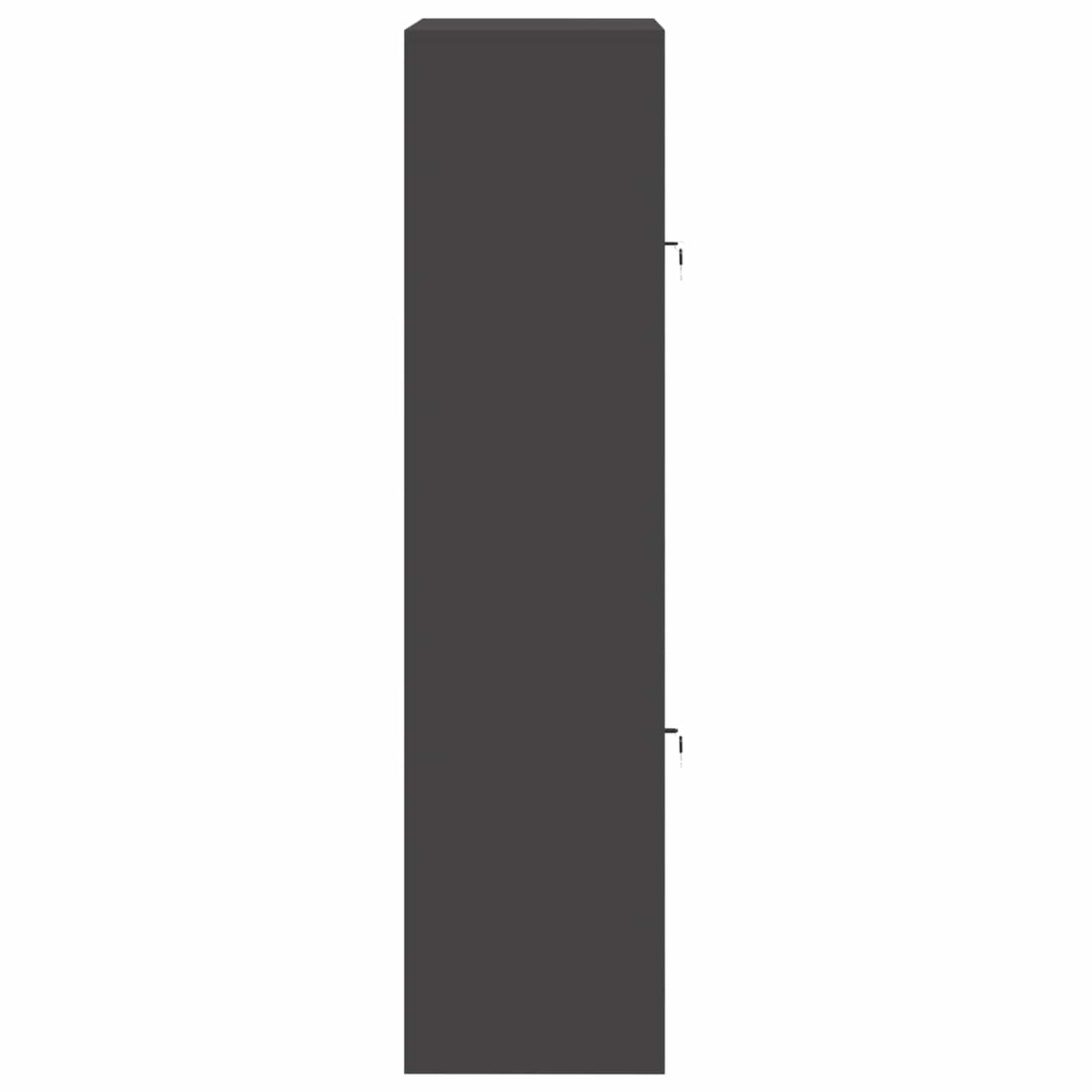 Storage Cabinet 2 pcs Black 80 x 40 x 160 cm Steel Lockable