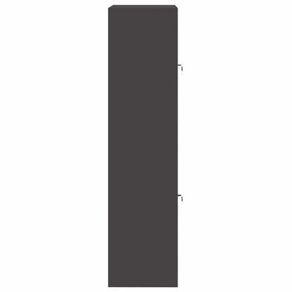 Storage Cabinet 2 pcs Black 80 x 40 x 160 cm Steel Lockable