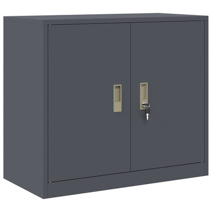 Storage Cabinet 2 pcs Anthracite 80 x 40 x 160 cm Steel