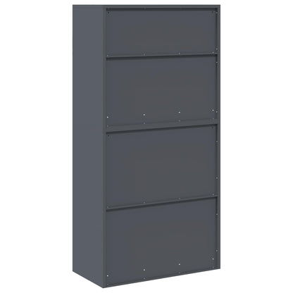Storage Cabinet 2 pcs Anthracite 80 x 40 x 160 cm Steel