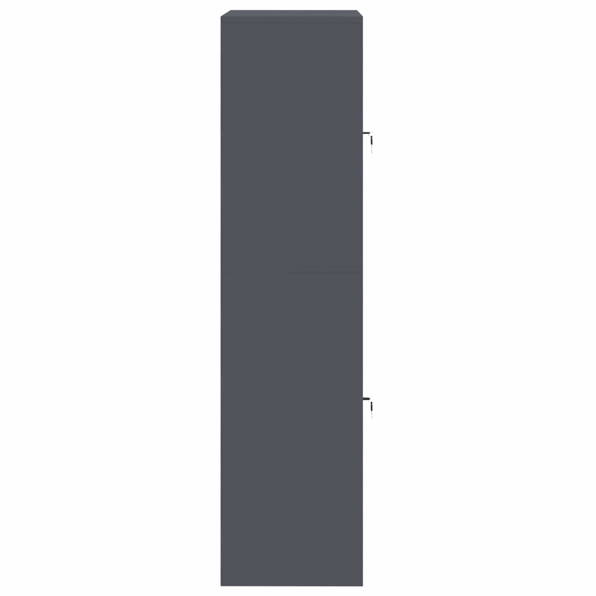 Storage Cabinet 2 pcs Anthracite 80 x 40 x 160 cm Steel