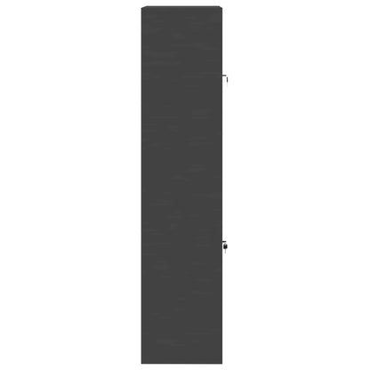 Storage Cabinet 2 pcs Black 80 x 40 x 175 cm Steel Lockable