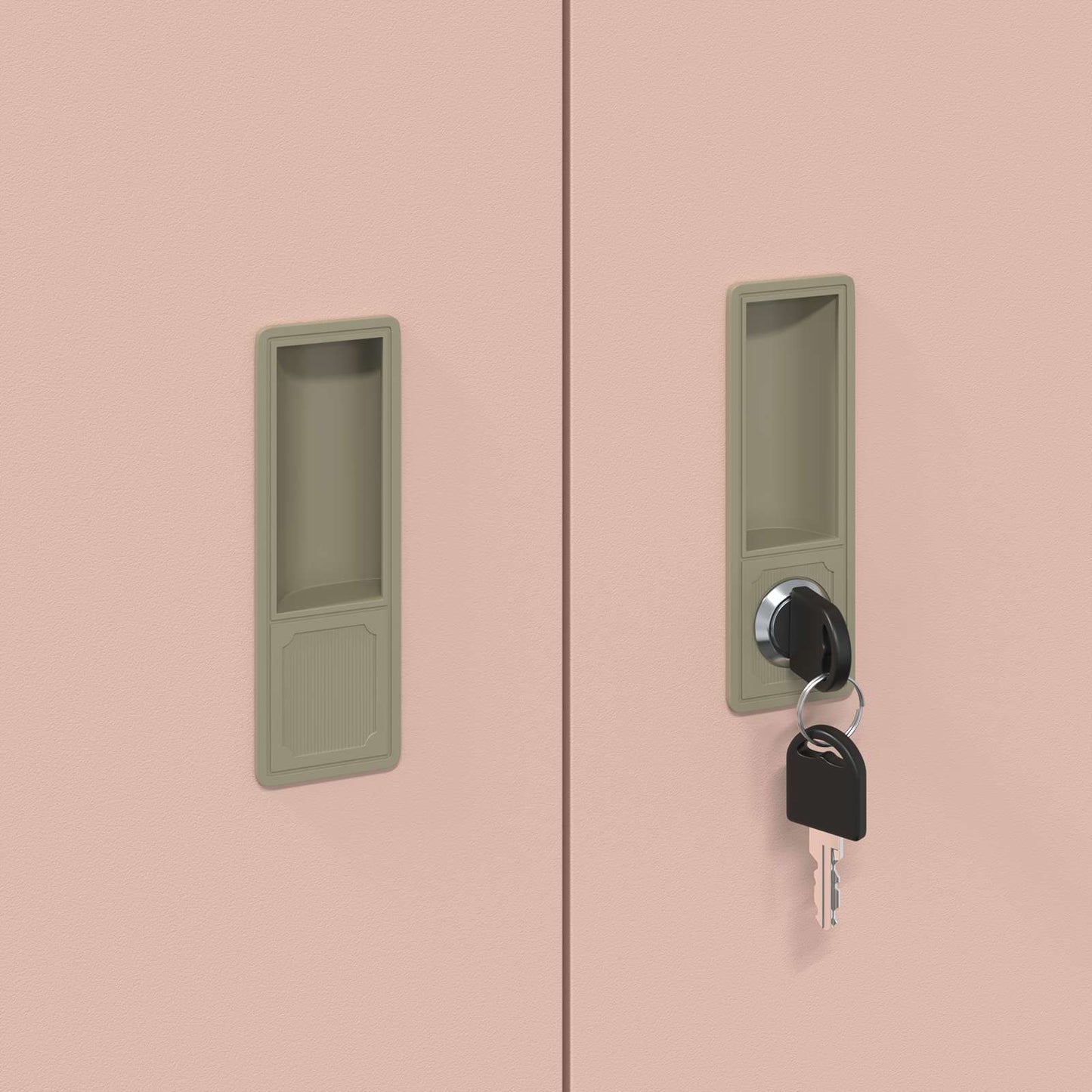 Storage Cabinet 2 pcs Pink 80 x 40 x 175 cm Steel Lockable