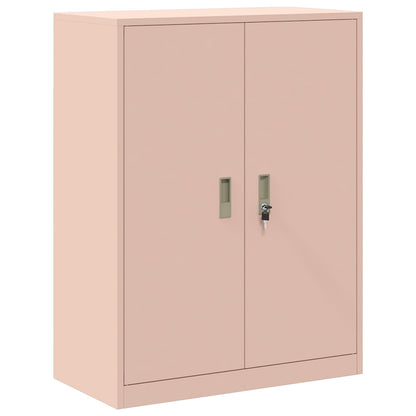 Storage Cabinet 2 pcs Pink 80 x 40 x 175 cm Steel Lockable
