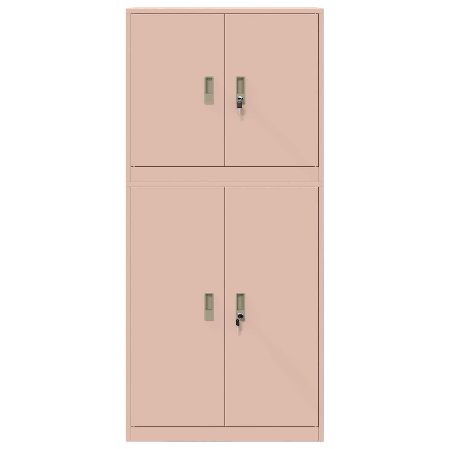 Storage Cabinet 2 pcs Pink 80 x 40 x 175 cm Steel Lockable