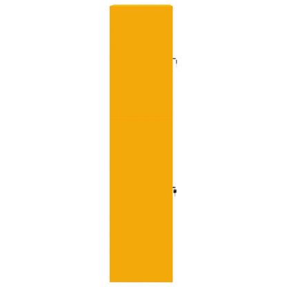 Storage Cabinet 2 pcs Mustard Yellow 80 x 40 x 175 cm Steel