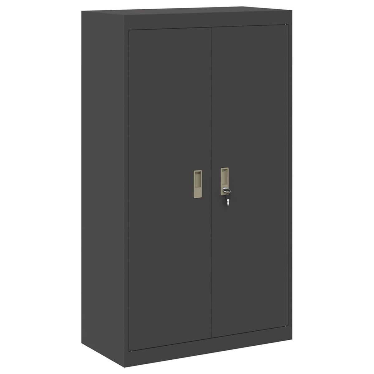Storage Cabinet 2 pcs Black 80 x 40 x 210 cm Steel Lockable