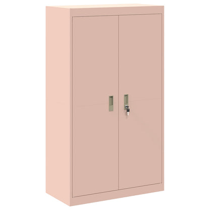Storage Cabinet 2 pcs Pink 80 x 40 x 210 cm Steel Lockable