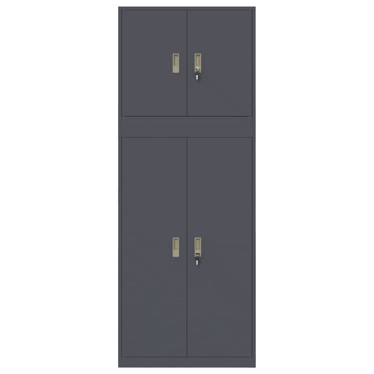 Storage Cabinet 2 pcs Anthracite 80 x 40 x 210 cm Steel