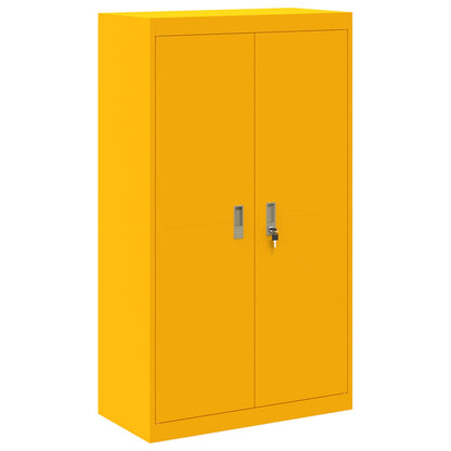Storage Cabinet 2 pcs Mustard Yellow 80 x 40 x 210 cm Steel