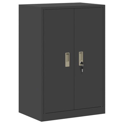Storage Cabinet 2 pcs Black 60 x 40 x 160 cm Steel Lockable