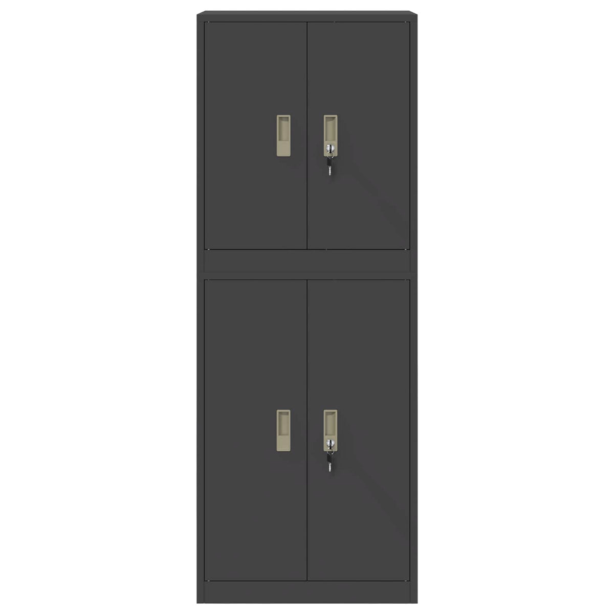 Storage Cabinet 2 pcs Black 60 x 40 x 160 cm Steel Lockable