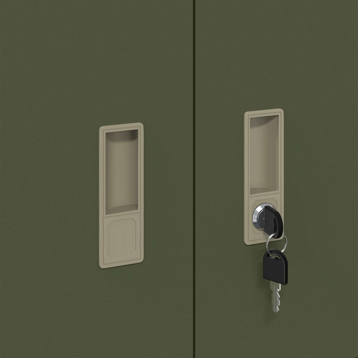 Storage Cabinet 2 pcs Olive Green 60 x 40 x 160 cm Steel