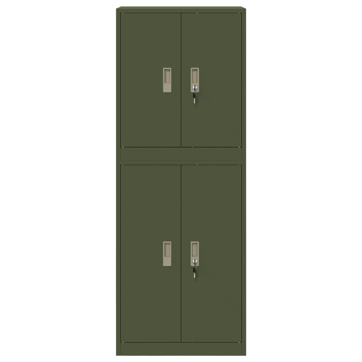Storage Cabinet 2 pcs Olive Green 60 x 40 x 160 cm Steel