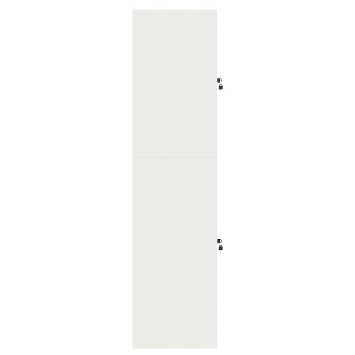 Storage Cabinet 2 pcs White 60 x 40 x 160 cm Steel Lockable