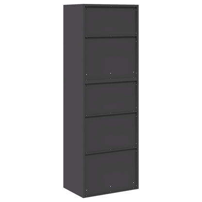 Storage Cabinet 2 pcs Black 60 x 40 x 175 cm Steel Lockable