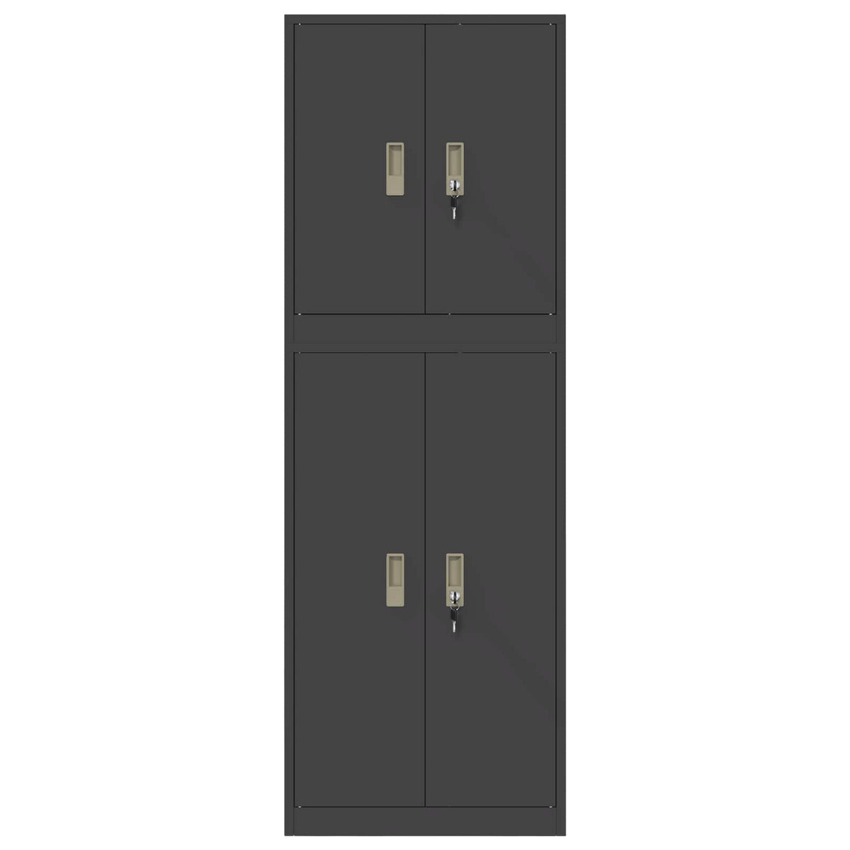 Storage Cabinet 2 pcs Black 60 x 40 x 175 cm Steel Lockable