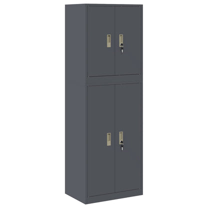 Storage Cabinet 2 pcs Anthracite 60 x 40 x 175 cm Steel