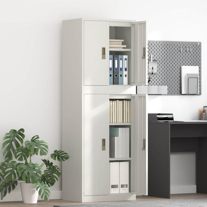 Storage Cabinet 2 pcs White 60 x 40 x 175 cm Steel Lockable