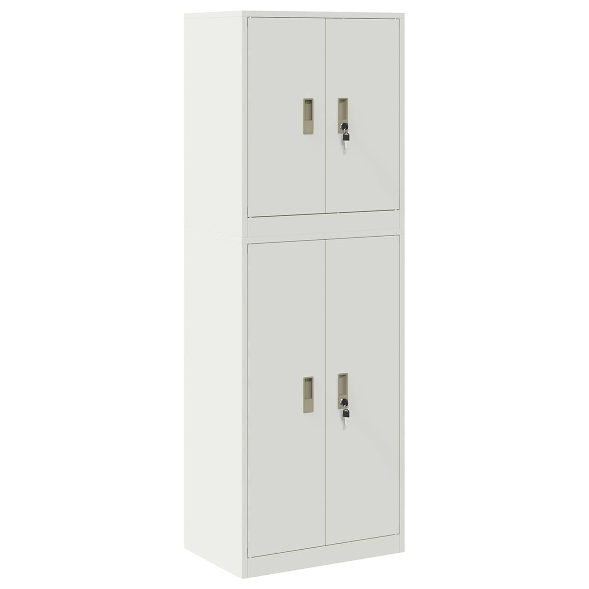 Storage Cabinet 2 pcs White 60 x 40 x 175 cm Steel Lockable