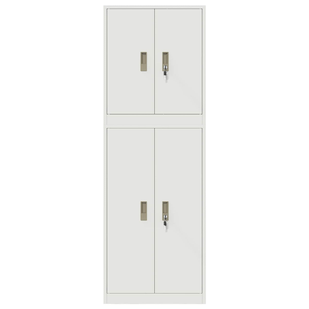 Storage Cabinet 2 pcs White 60 x 40 x 175 cm Steel Lockable