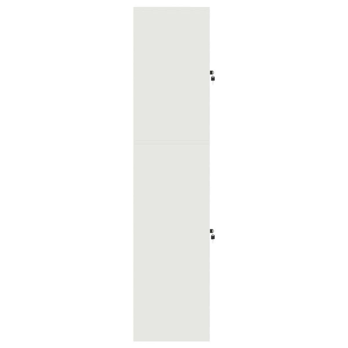 Storage Cabinet 2 pcs White 60 x 40 x 175 cm Steel Lockable