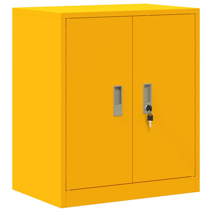 Storage Cabinet 2 pcs Mustard Yellow 60 x 40 x 210 cm Steel
