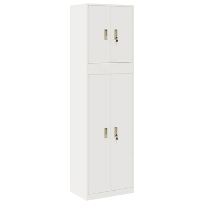 Storage Cabinet 2 pcs 60 x 40 x 210 cm Steel Lockable