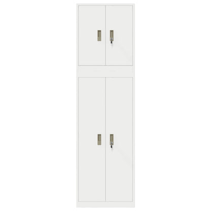 Storage Cabinet 2 pcs 60 x 40 x 210 cm Steel Lockable