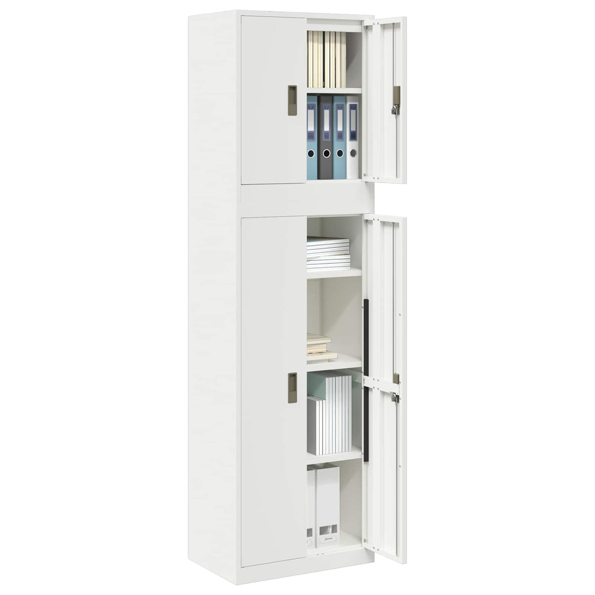 Storage Cabinet 2 pcs 60 x 40 x 210 cm Steel Lockable