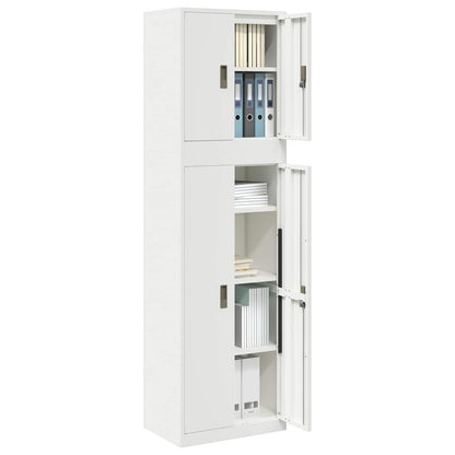 Storage Cabinet 2 pcs 60 x 40 x 210 cm Steel Lockable