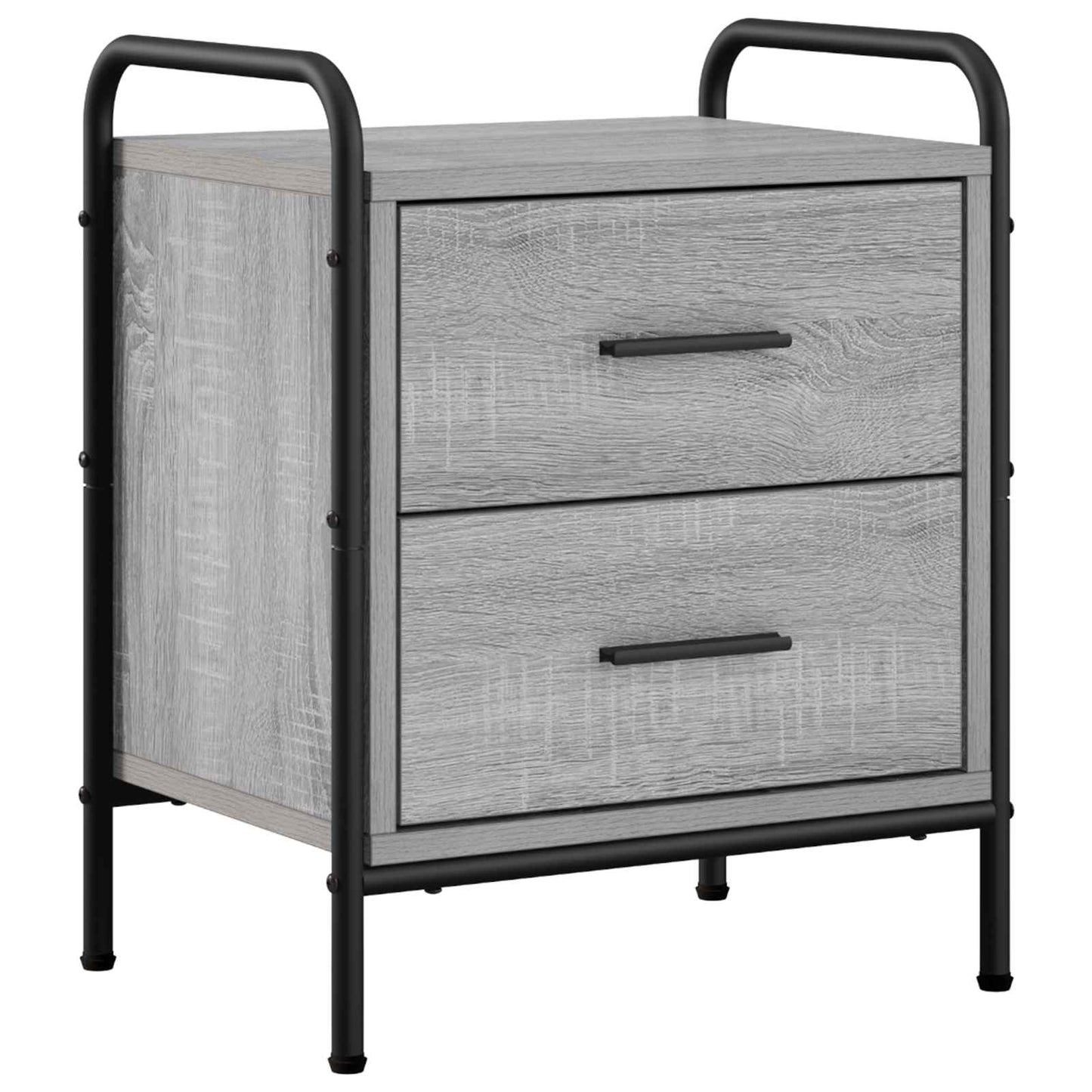 Bedside Cabinet 2 pcs Grey Sonoma 40 x 30 x 50 cm