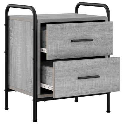 Bedside Cabinet 2 pcs Grey Sonoma 40 x 30 x 50 cm