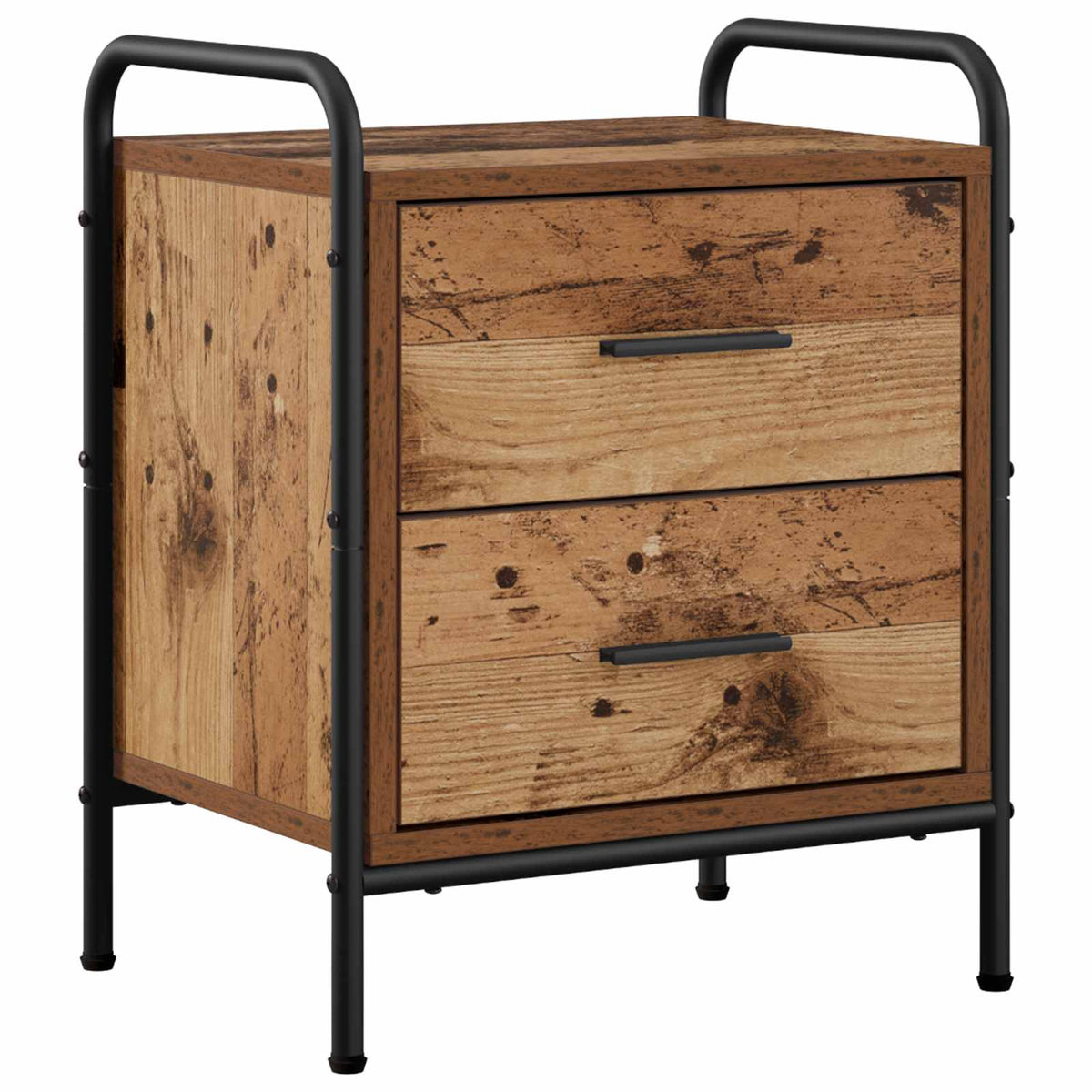 Bedside Cabinet 2 pcs Old Wood 40 x 30 x 50 cm Engineered Wood