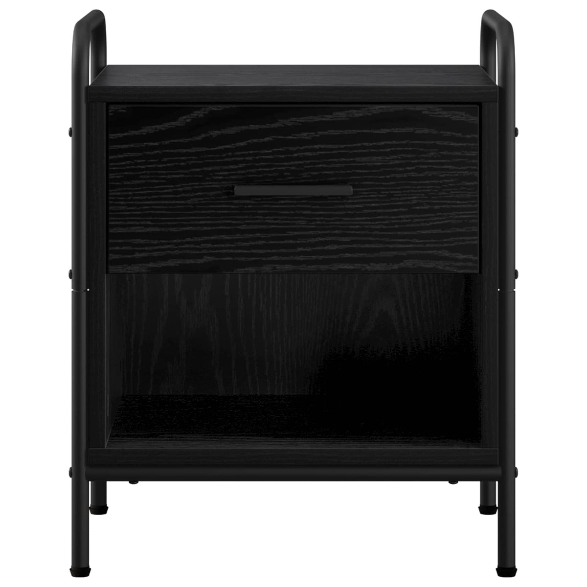 Bedside Cabinet 2 pcs Black Oak 40 x 30 x 50 cm Engineered Wood