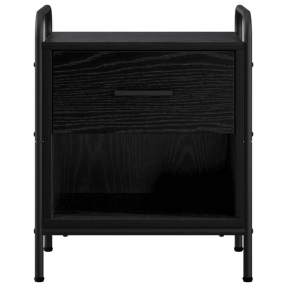Bedside Cabinet 2 pcs Black Oak 40 x 30 x 50 cm Engineered Wood