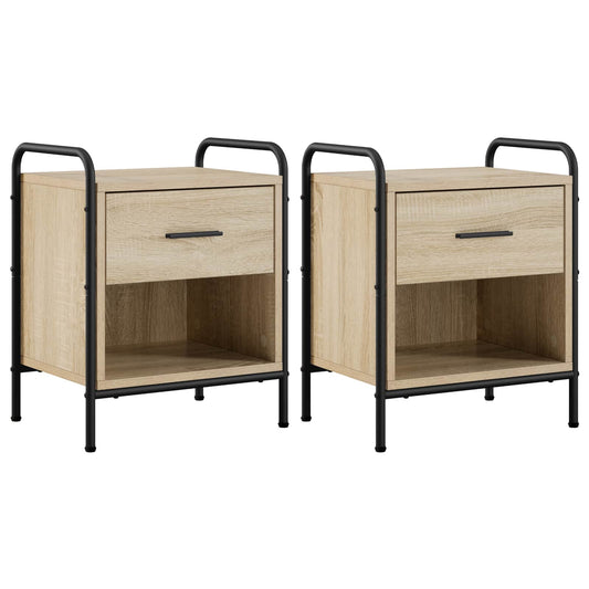 Bedside Cabinet 2 pcs Sonoma Oak 40 x 30 x 50 cm