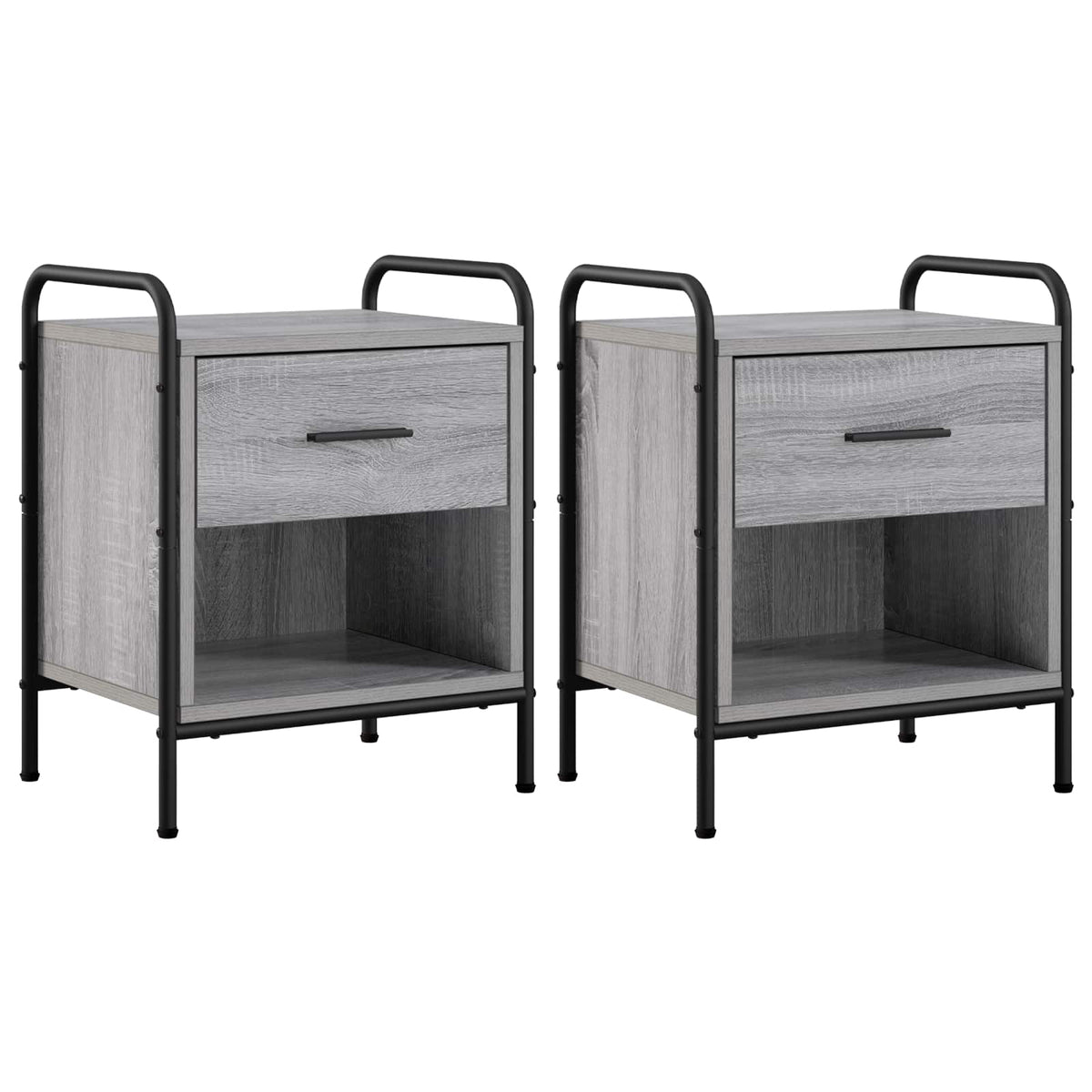 Bedside Cabinet 2 pcs Grey Sonoma 40 x 30 x 50 cm