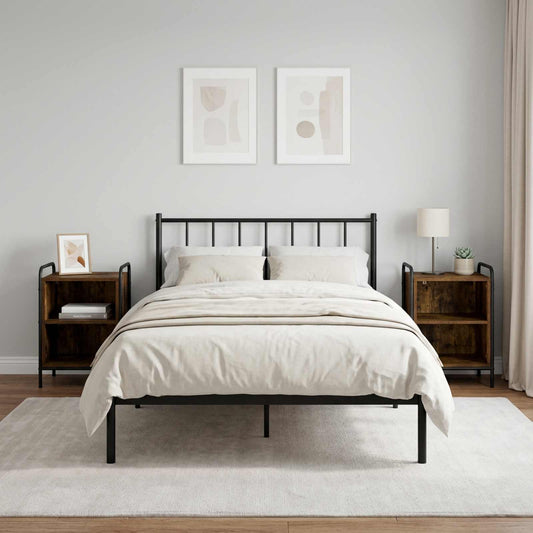 Bedside Cabinet 2 pcs Smoked Oak 40 x 30 x 60 cm