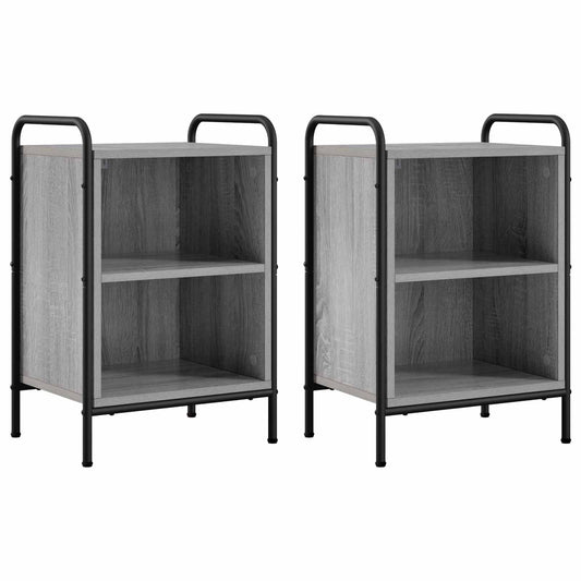 Bedside Cabinet 2 pcs Grey Sonoma 40 x 30 x 60 cm