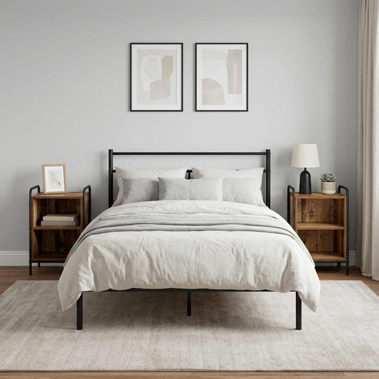 Bedside Cabinet 2 pcs Old Wood 40 x 30 x 60 cm Engineered Wood