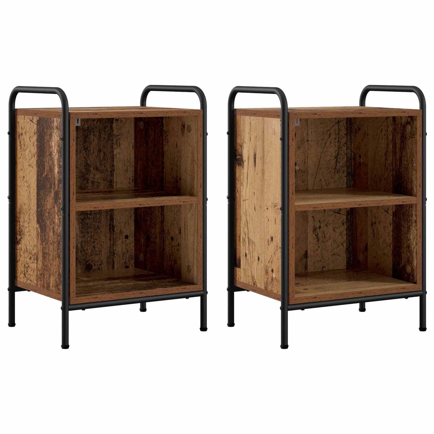 Bedside Cabinet 2 pcs Old Wood 40 x 30 x 60 cm Engineered Wood