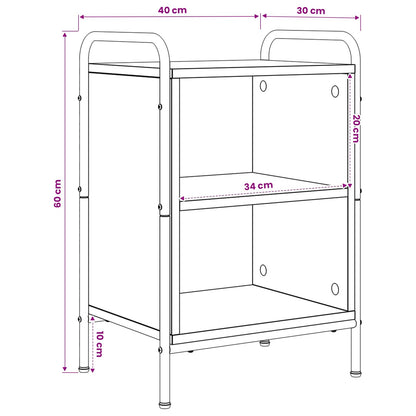 Bedside Cabinet Artisan Oak 40 x 30 x 60 cm Engineered Wood