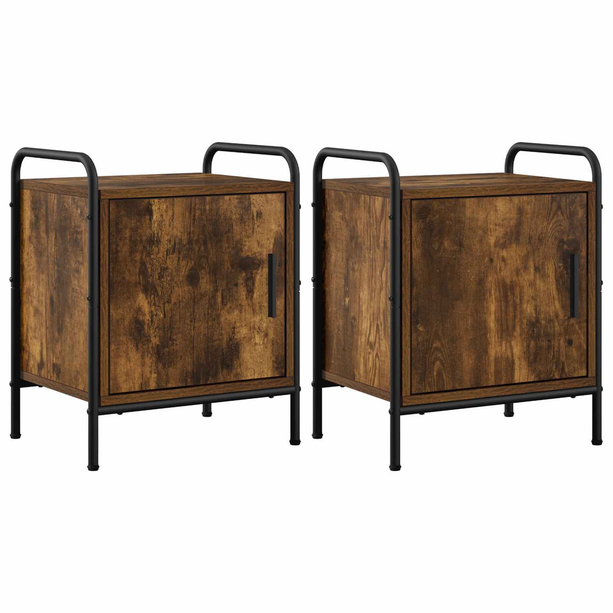 Bedside Cabinet 2 pcs Smoked Oak 40 x 30 x 50 cm