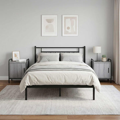 Bedside Cabinet 2 pcs Grey Sonoma 40 x 30 x 50 cm