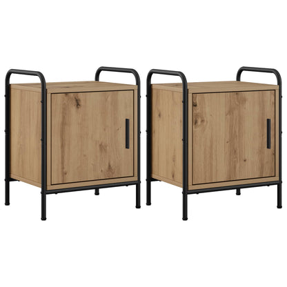 Bedside Cabinet 2 pcs Artisan Oak 40 x 30 x 50 cm
