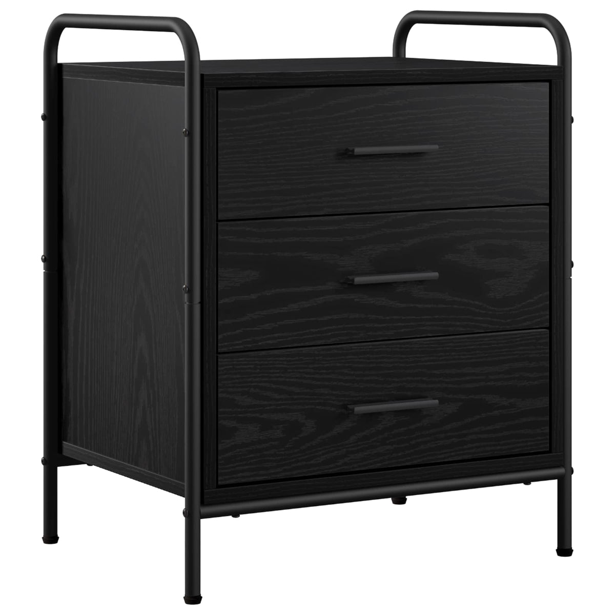 Bedside Cabinet 2 pcs Black Oak 48 x 36.5 x 60 cm