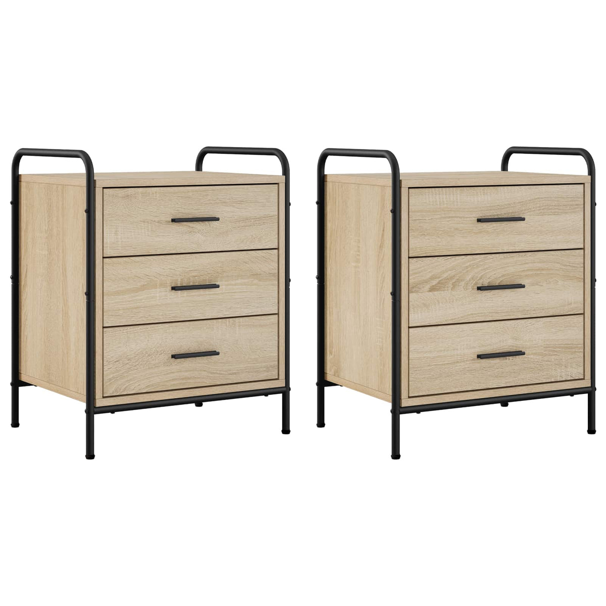 Bedside Cabinet 2 pcs Sonoma Oak 48 x 36.5 x 60 cm