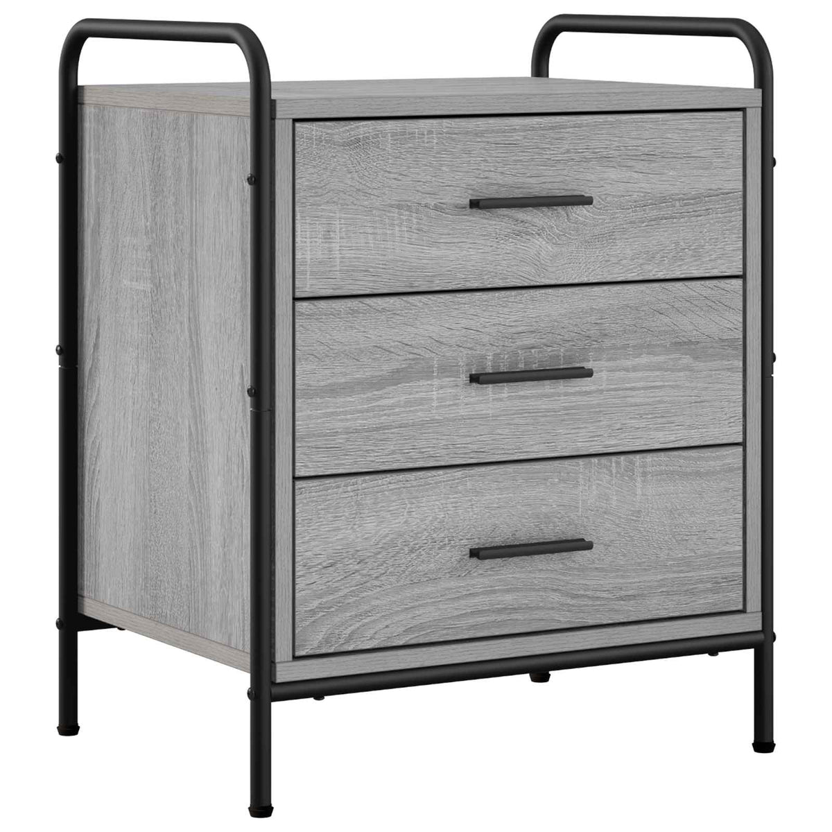 Bedside Cabinet Grey Sonoma 48 x 36.5 x 60 cm Engineered Wood